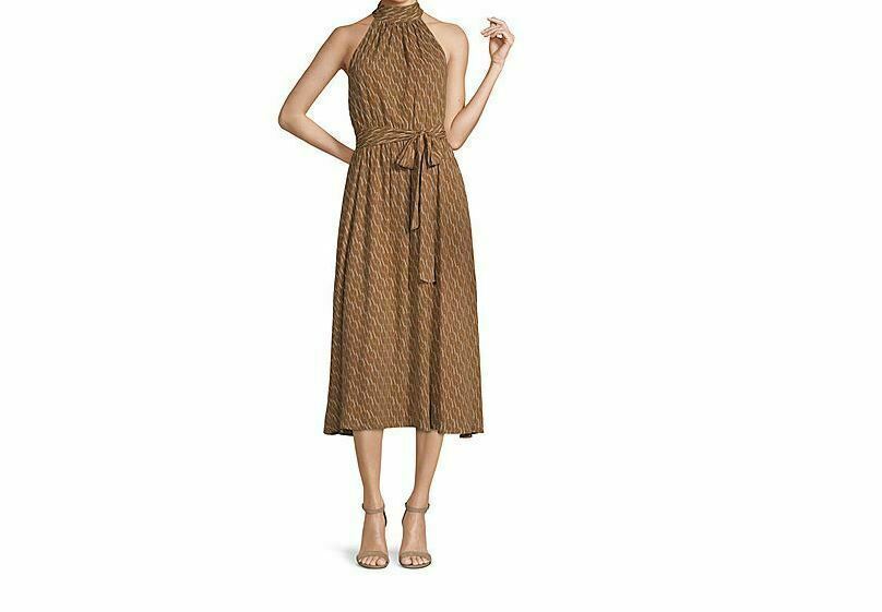 Worthington Brown Cancer Sleeveless Midi A-Line Dress (Size: 20W) 9450367010404