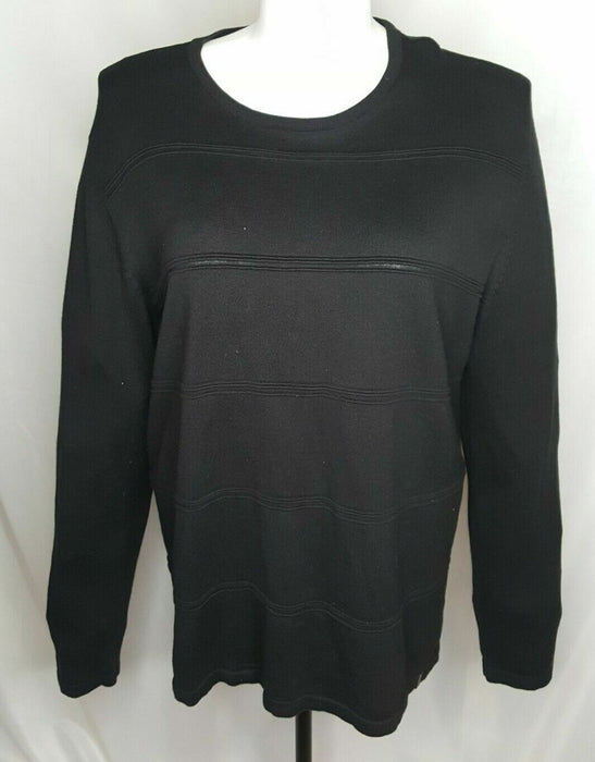 Calvin Klein Black Long Sleeve Pullover Sweater (Size: XL)