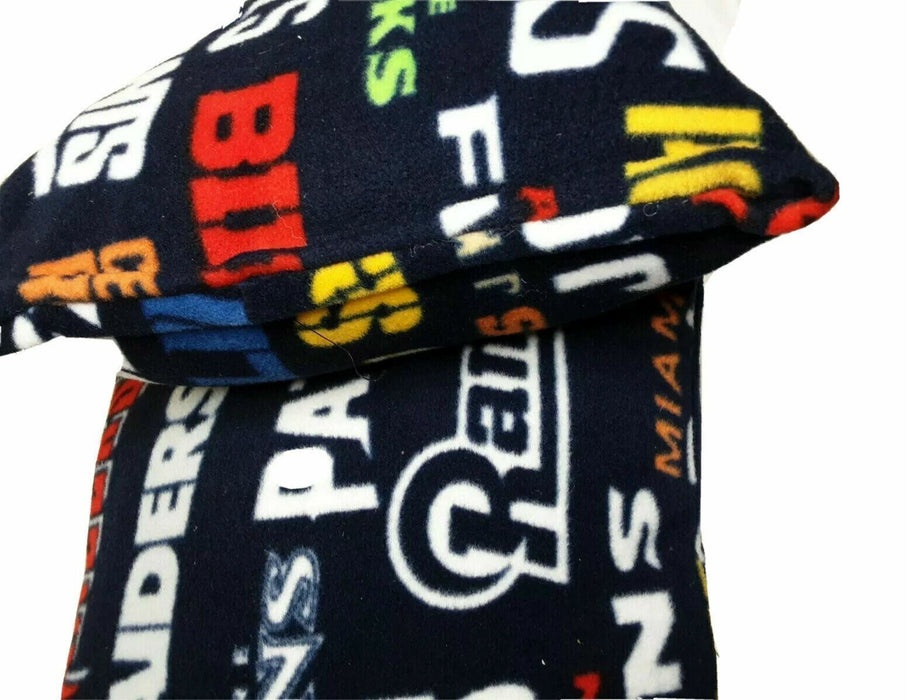 All Teams | NFL Fleece Hand Made Decorative Pillow Set of 2 | navy blue