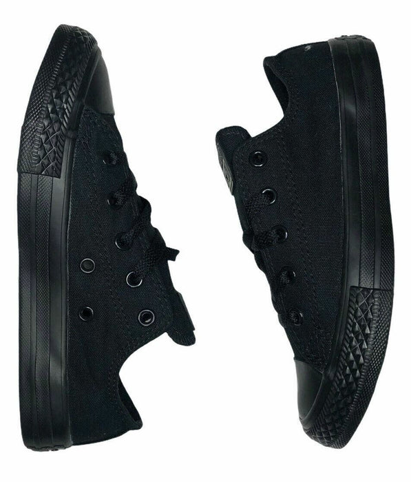 Converse Chuck Taylor All Star OX Triple Black Sneaker Shoes Boy (Sz: 1) 314786F