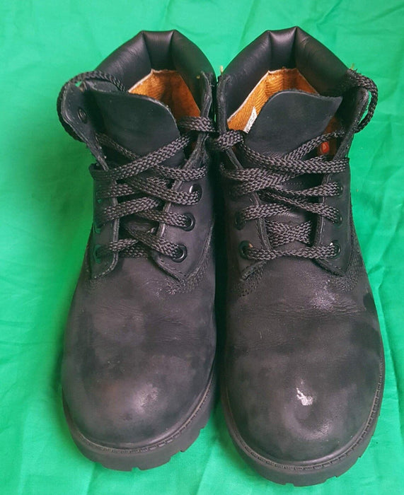 Youth Timberland 6-inch Premium Waterproof All Black Boots (Size 13.5)