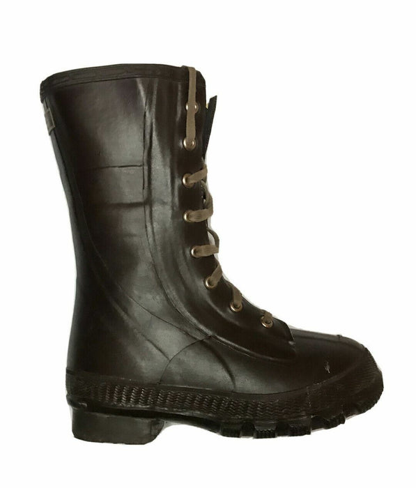 L.L. Bean Freeport ME Brown Rubber Steel Shank Over Shoe Boots Men's (Size: 6)
