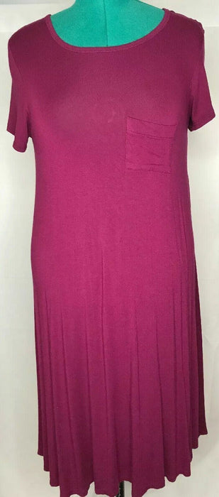 LuLaRoe Purple Short Sleeve Dress (Size: S)