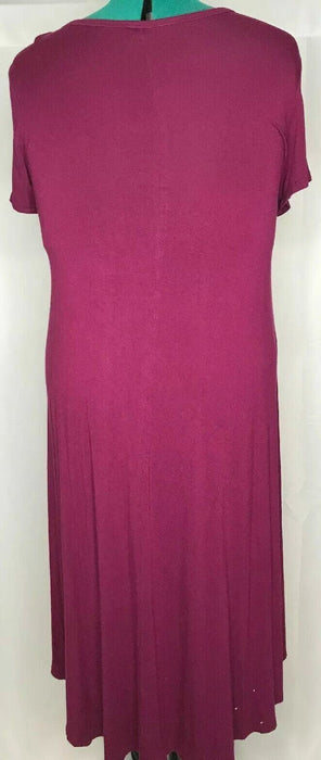 LuLaRoe Purple Short Sleeve Dress (Size: S)