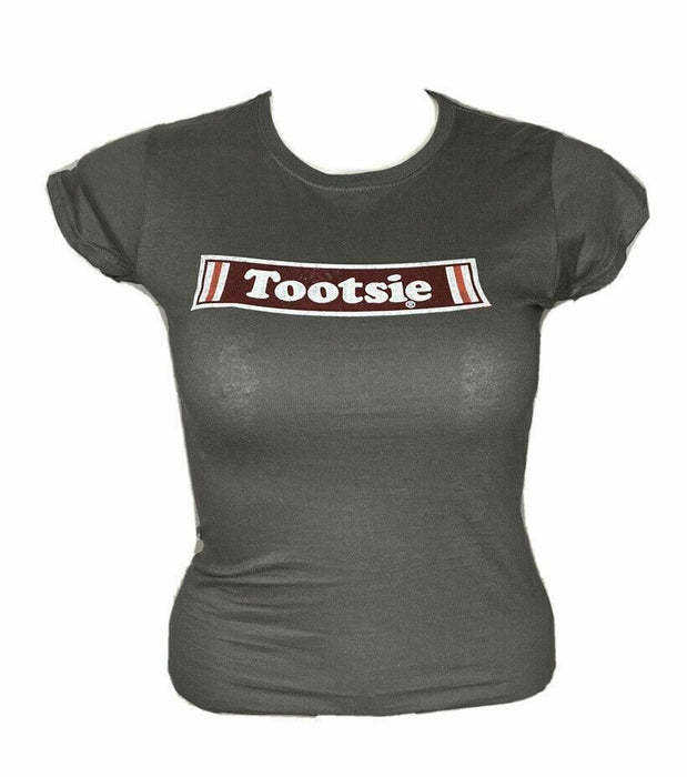 Gildan Gray Tootsie Roll Round Neck Top (Size: S)