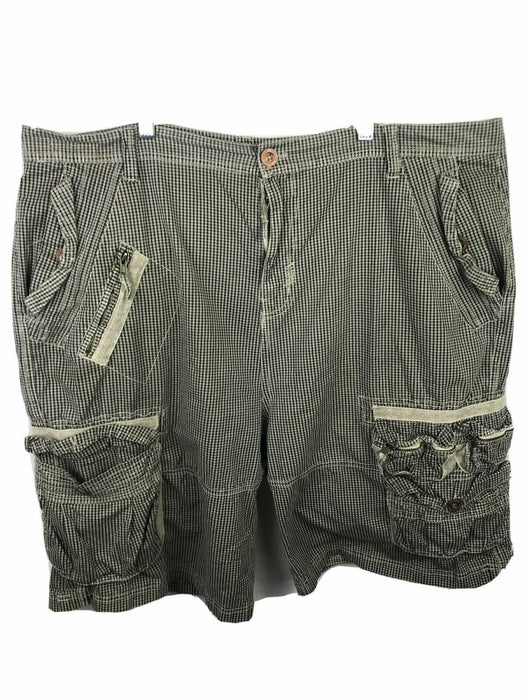 D-Lux Denim Brand | Carrier Cargo Shorts 6 Pockets | Grey Men's (Size: 42)