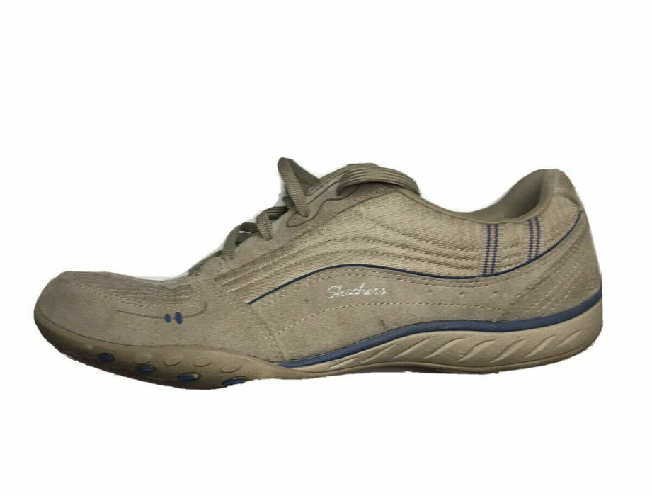 Skechers Relaxed Fit Breathe Easy Beige Memory Foam Shoe Women (Size: 11) 22459