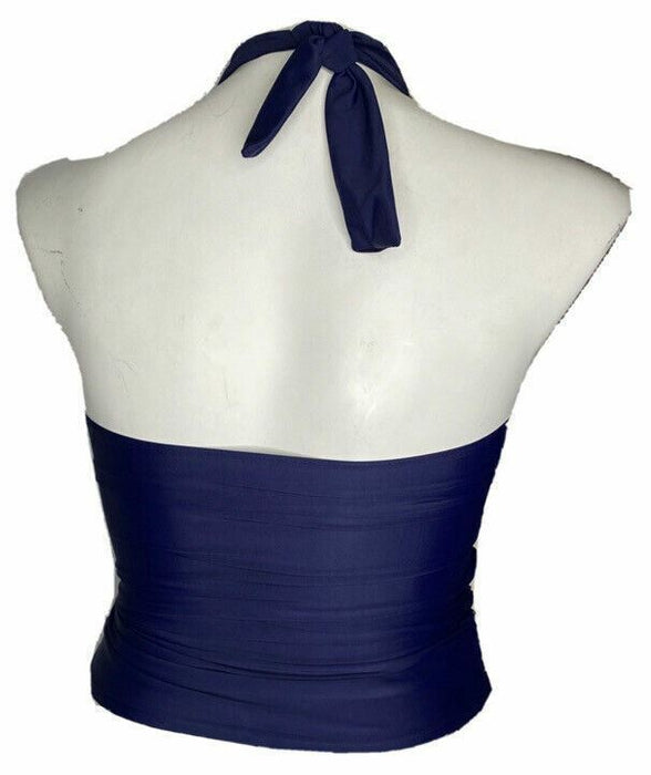 Adolf | Navy Blue/White Swimsuit Top (Size: S)