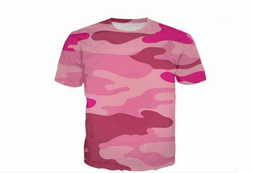 Graphite Sport Pink Army Camouflage Top (Size: L)