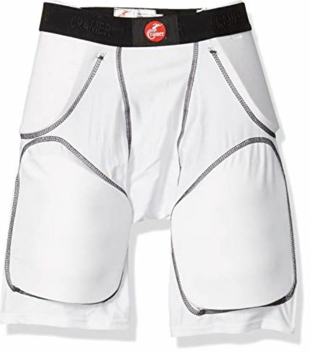 Cramer 5 Pad Football Girdle Protective Gear White Youth (Size: Small 20-22")