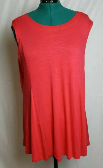 Avenue Plus Size | Coral Double Neckline Sleeveless Tank Top (Size 26/28) New!