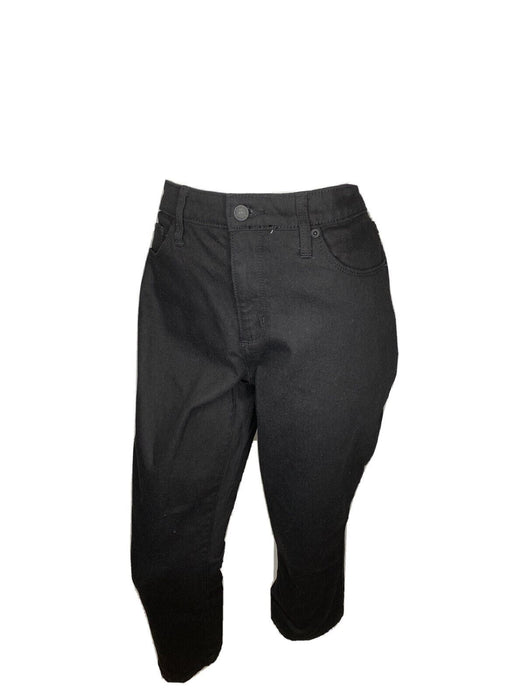 Universal Thread | Women's Black Kick Boot Crop Stretch Denim Jeans (Size: 10R)