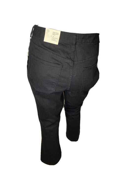 Universal Thread | Women's Black Kick Boot Crop Stretch Denim Jeans (Size: 10R)