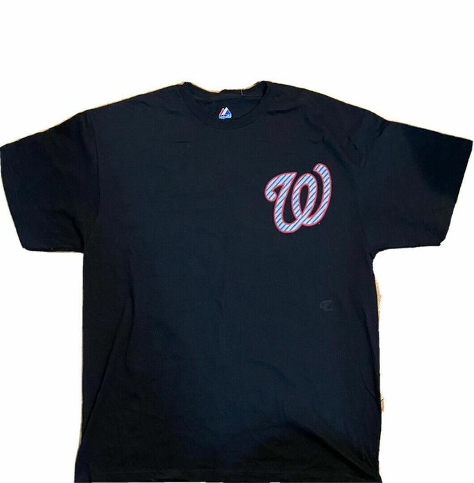 Washington Nationals Majestic MLB #34 Bryce Harper Shirt Black (Size: XL)