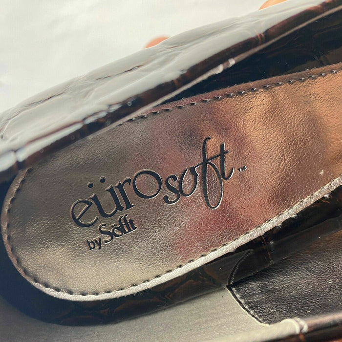 Euro Soft | Patent leather Brown 3.5" Pumps (Size: 9M) 3003050