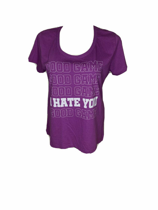 Women's Purple "Good Game I Hate You,Good Game" Top (Size: XXL)