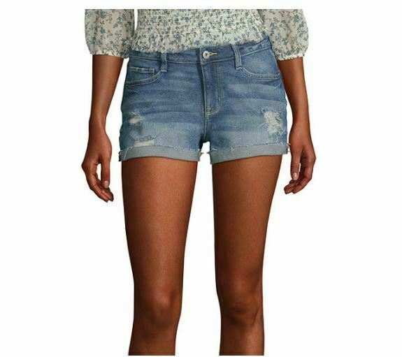 Arizona Women's Juniors Mid Rise Shortie Shorts (Size: 0)