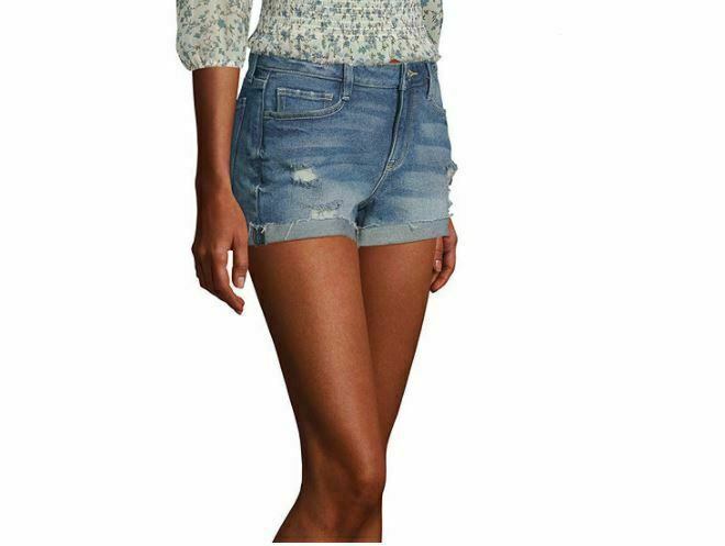 Arizona Women's Juniors Mid Rise Shortie Shorts (Size: 0)