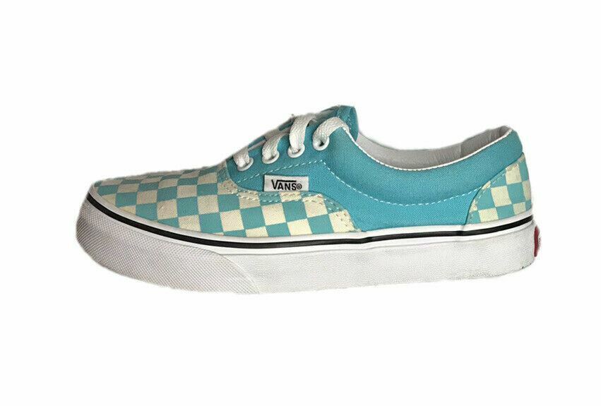 Vans Ward Checkerboard Light Blue Checkered Stake Broad Shoes Youth (Size: 3)