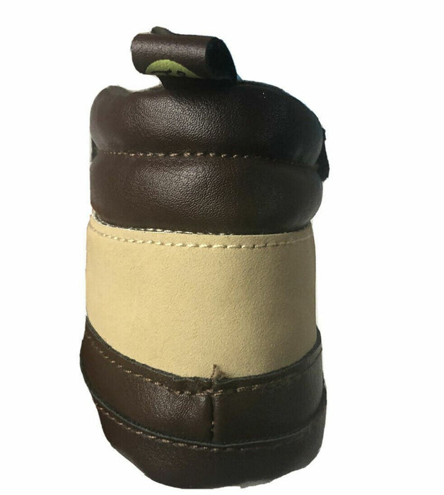 First Steps Strap Up Tie House/Crib Brown Shoes Baby Boys (Size: 6-9M)