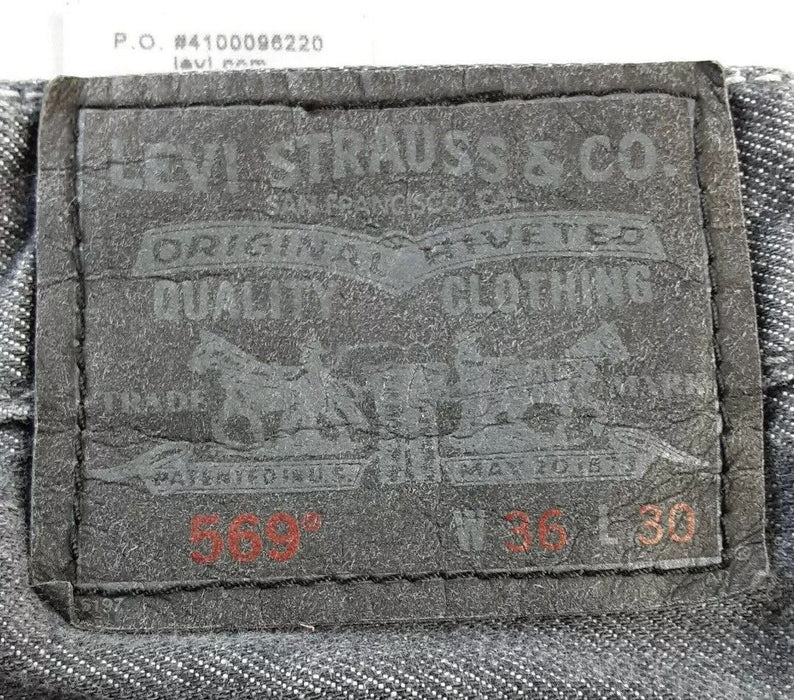 Levi's 569 Loose Straight Fit Jeans Security Pocket Gray (Size: 36 x 30) 0002