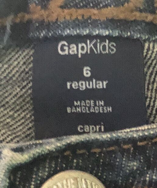 Gap Denim Kids Designer Carpi Jeans Dark Wash (Kid Size: 6R)