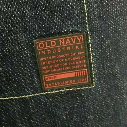 Old Navy Industrial Jeans  Vintage Loose Fit Cargo Pocket Demin (SIze: 34 X 32)