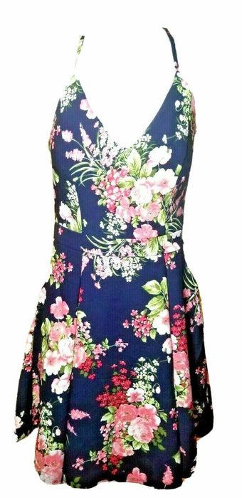 B. Smart Junior Spaghetti Strap Floral Party Dress with Lace Back (Size: 9)