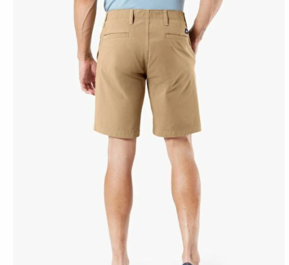 Dockers Smart 360 Flex Chino Khaki Shorts (Big & Tall: 50 x 10)