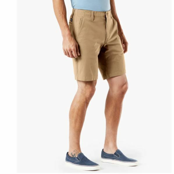 Dockers Smart 360 Flex Chino Khaki Shorts (Big & Tall: 50 x 10)