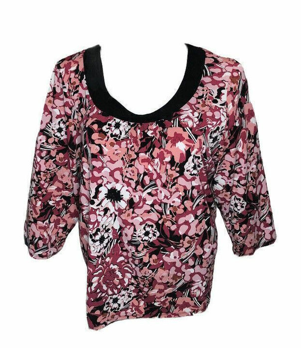 Designers original Pink Floral Long Sleeve Top (Size: 2X)