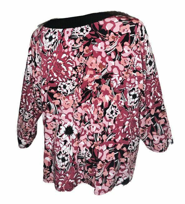 Designers original Pink Floral Long Sleeve Top (Size: 2X)