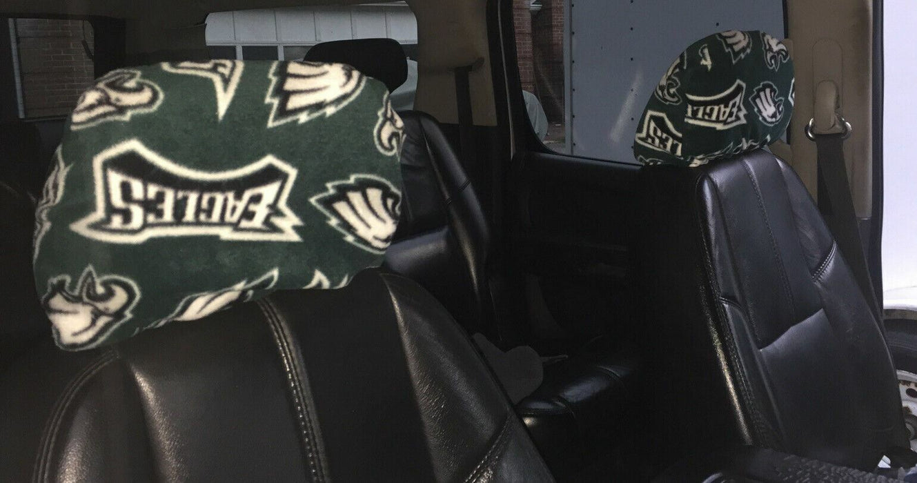 Philadelphia Eagles NFL Fleece Custom Head Rest Cover Set Fits Car/TrucK