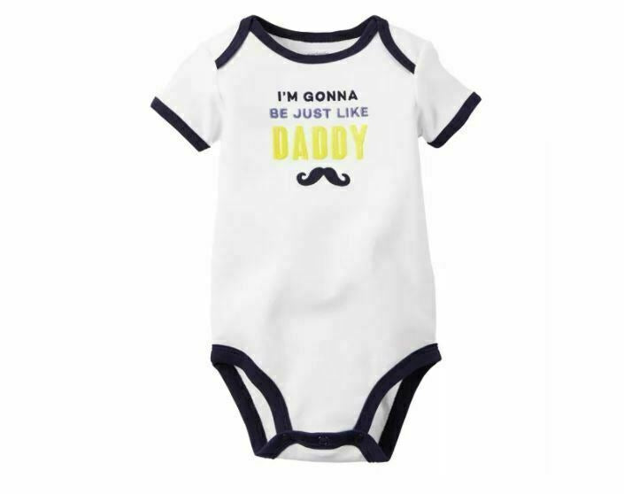 Carter's Boys "I'm Gonna Be Just Like Daddy" One Piece White (Size: 9M)