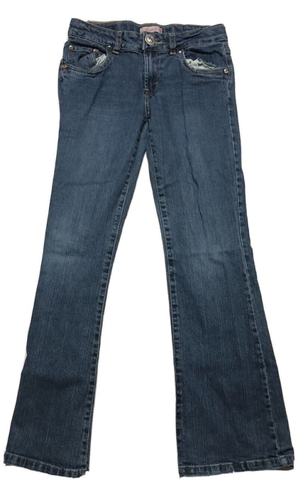 Levi's Little Girls Jeans w/ Button Flap Pockets Elastic Waist (Size: 14R)