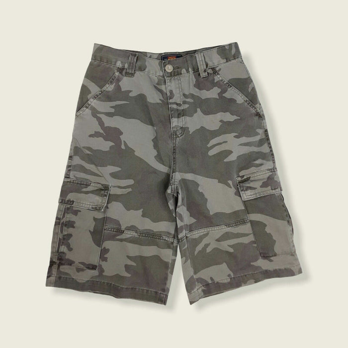 Route 66 Woodland Camouflage Cargo Boys Shorts (Size: 12L)