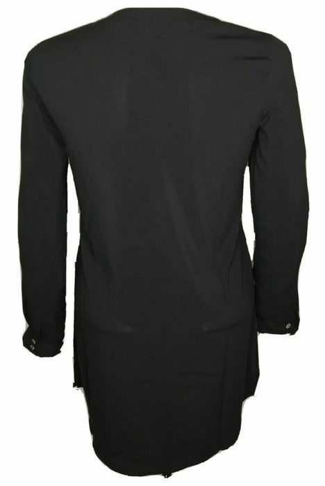 Susan Graver Black Ruffled Bottom Long Sleeve Top (Size Petite: 6)