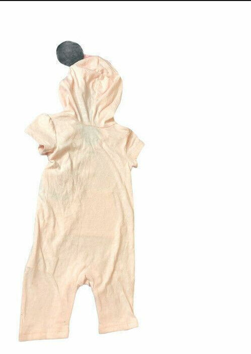 Disney Pink Minnie Mouse Coverall Romper One piece w/ Hood (Size: 0-3M)