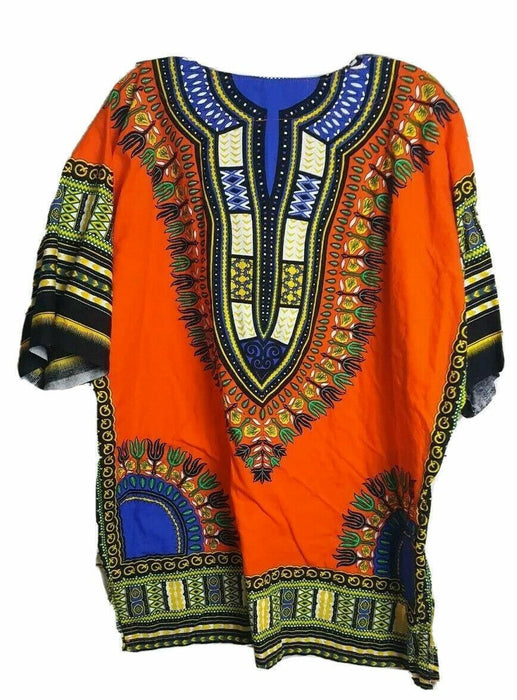 Shoreline Orange V-Neck Dashiki (Size: XL)