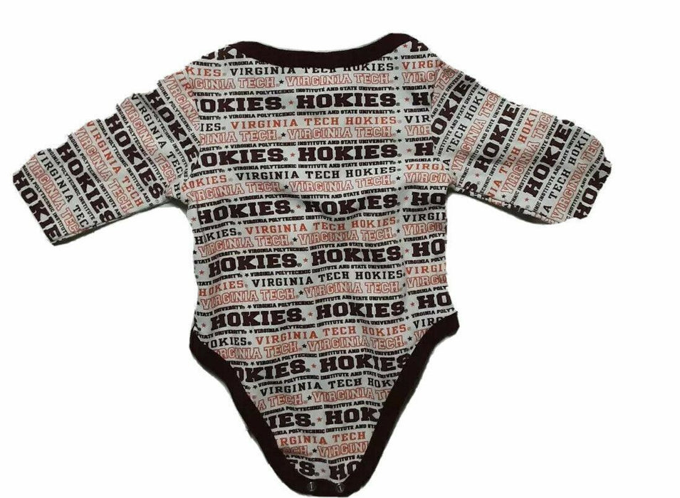 Virginia Tech Hookies NFL Baby One Piece Long Sleeve (Size 3/6 months)