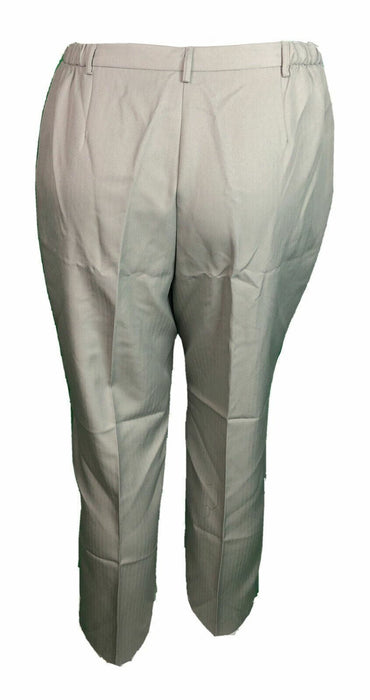 Lester Square Beige Pleated Comfort Waist Pants (Size: 20)