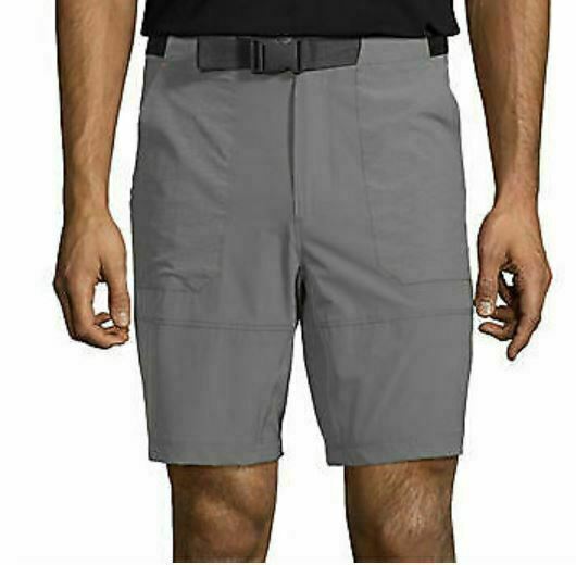 St. John's Bay Outdoor Mens Moisture Wicking Hybrid Shorts | Gray (Size: 40 x 8)