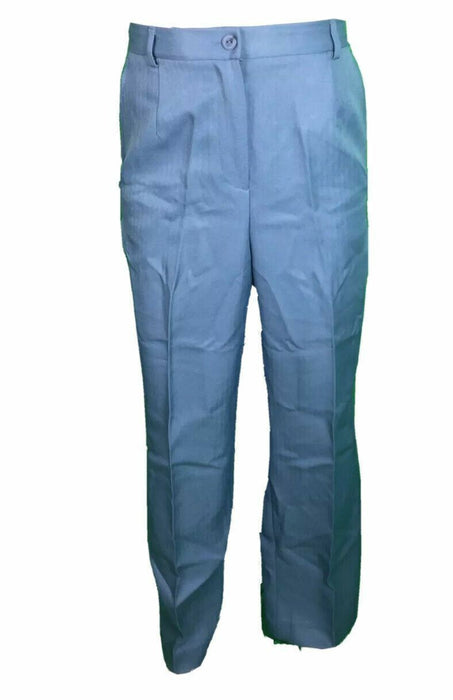 Lester Square Blue Pleated Comfort Waist Pants (Size: 6P)