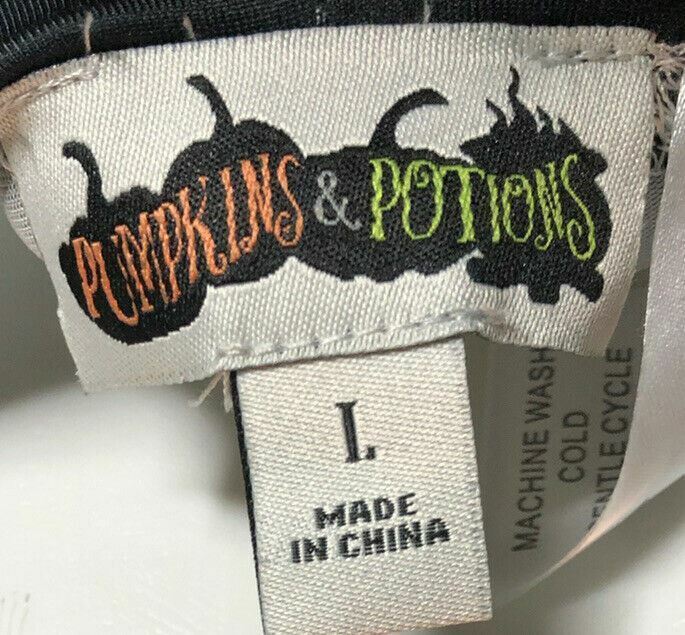 Pumpkins & Potions Black Skelton Leggings (Size: L) 190415587316