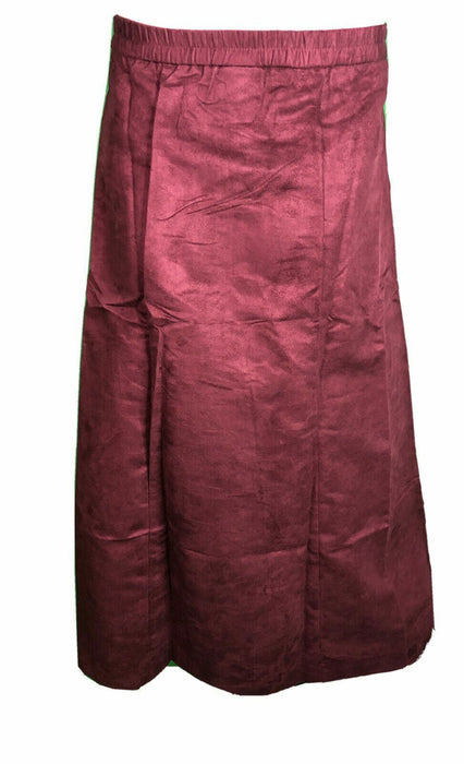 BFA Classic Burgundy Button Down A Line Skirt (Size: 6)