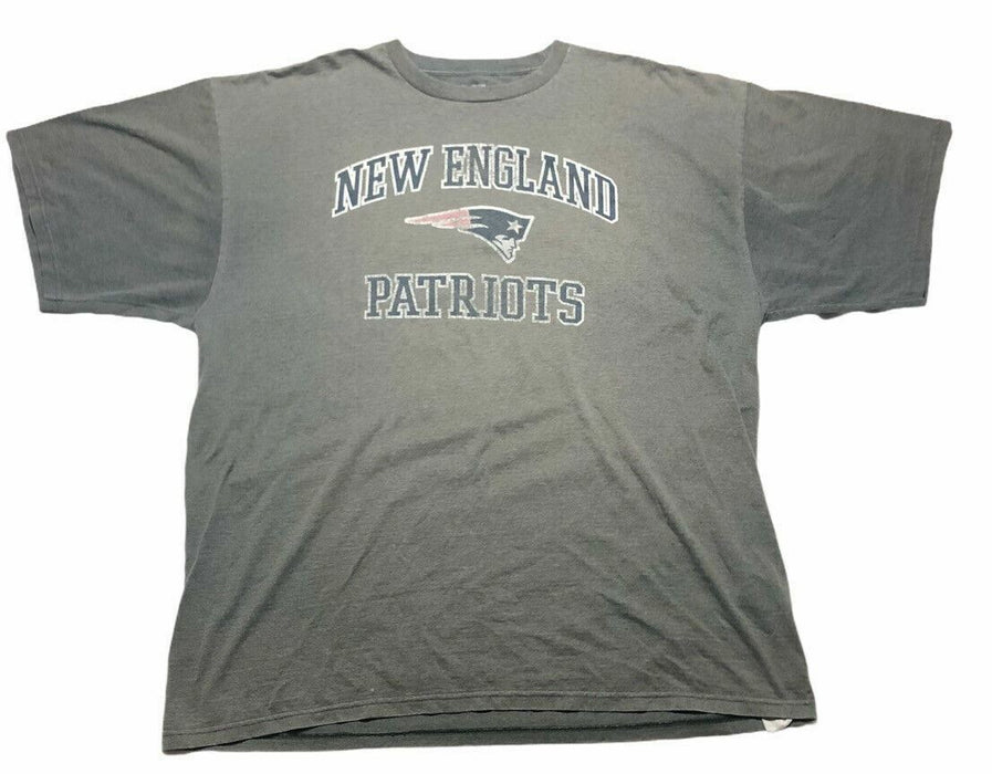 New England Patriots NFL Team Apparel Team Logo Shirt Gray (Big & Tall: XXL)