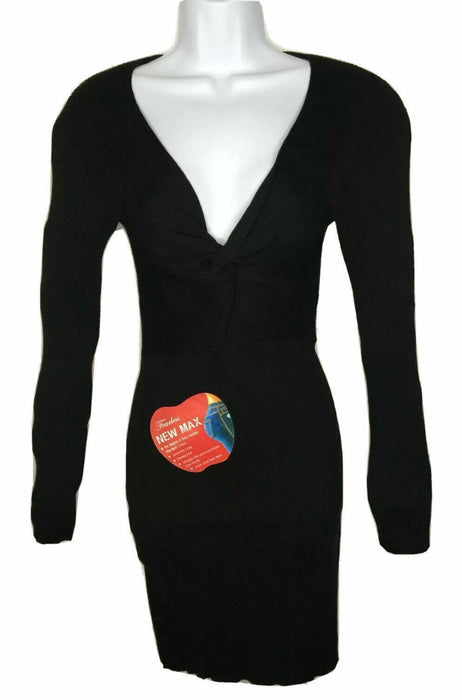 Full Circle Black Long Sleeve Dress (Size: L)