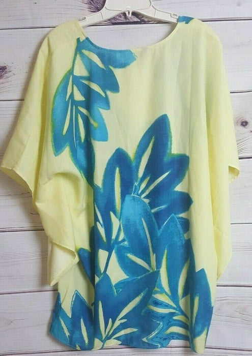 Cynthia Vincent Yellow Floral Top (Size: S)