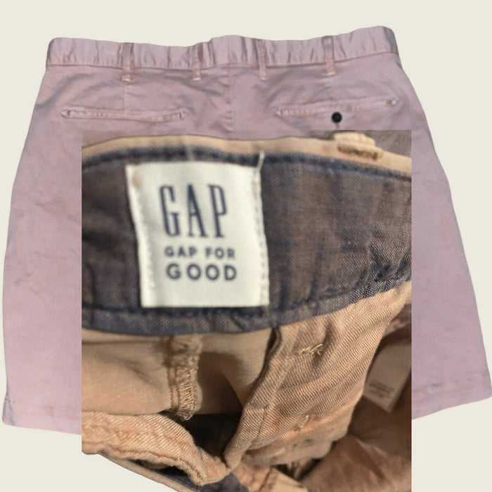 Gap Stretch Flat Front Five Pocket Men's Gap Flex Shorts Pink  (Size: 38 X 10)