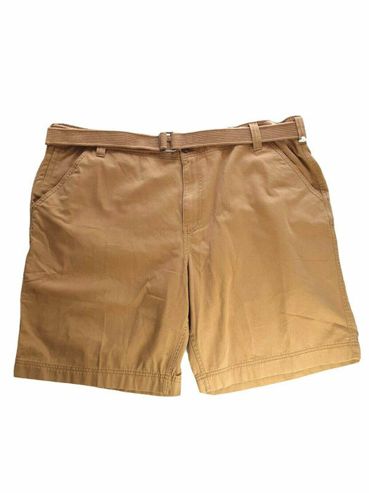 Mossimo Supply Utility Belted Flat Front Shorts Khaki (Big & Tall: 50 X 10)